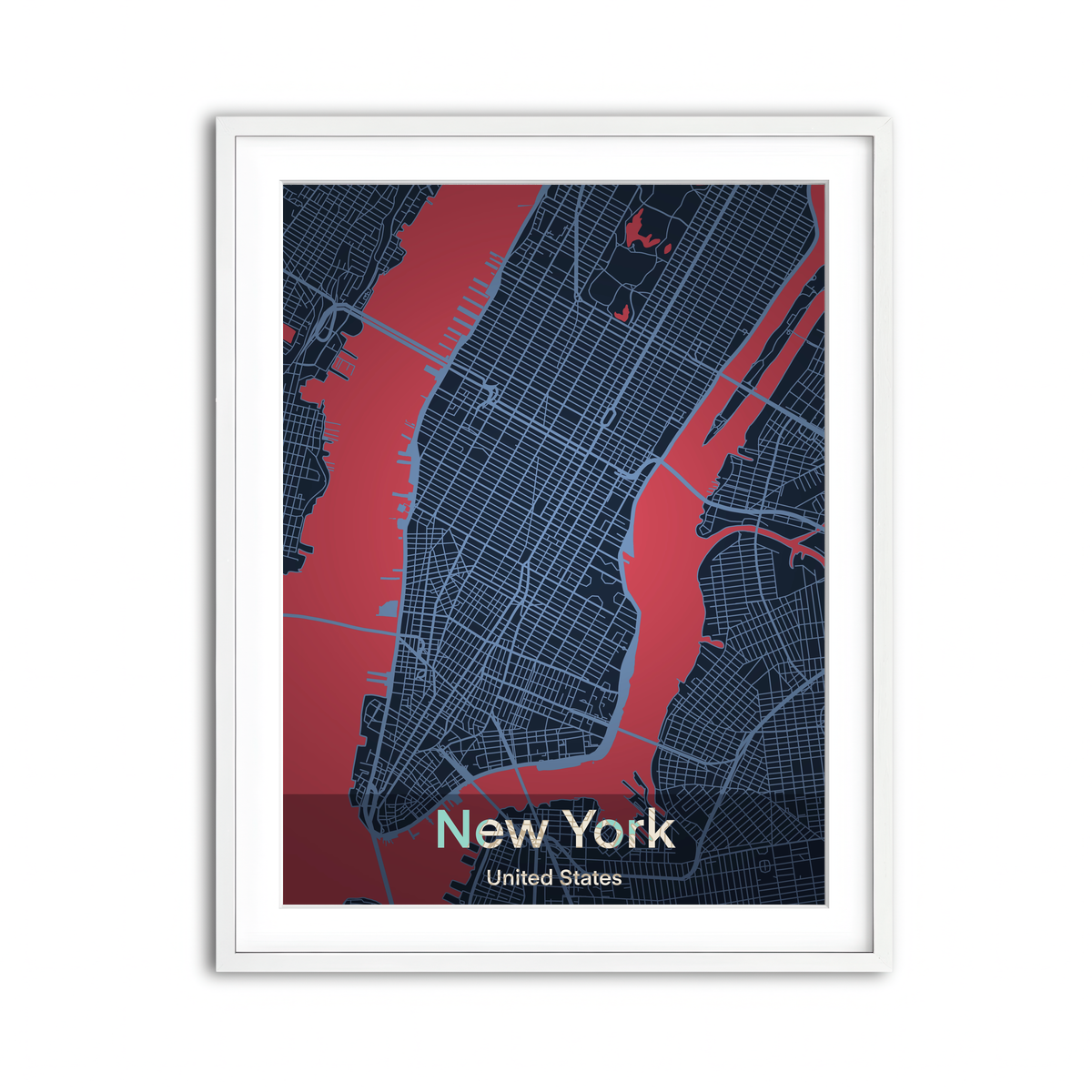 Framed Print 3x4 White