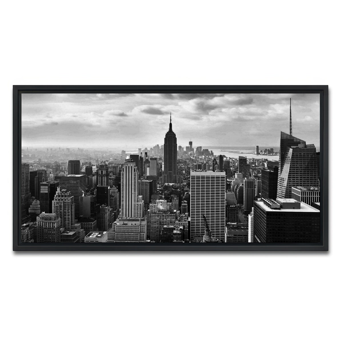 AUTO-MOCKUP WHITE | New York Skyline | 1 Piece | Black Framed Canvas | group=2x1