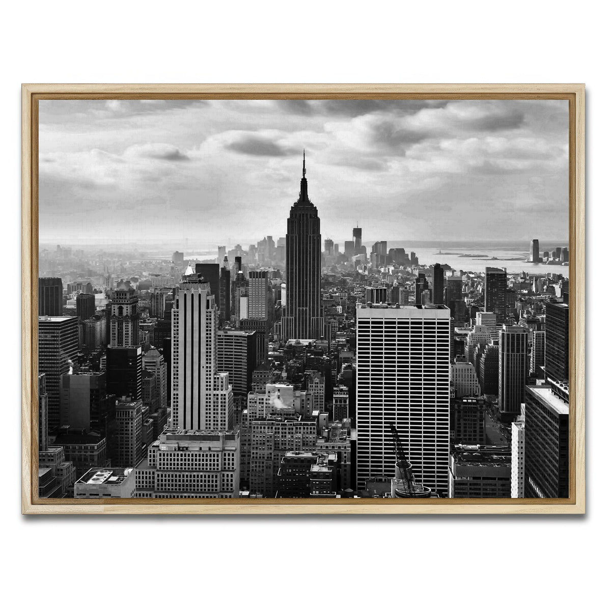 AUTO-MOCKUP WHITE | New York Skyline | 1 Piece | Natural Framed Canvas | group=4x3
