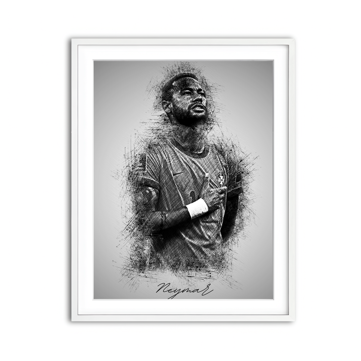 Framed Print 3x4 White