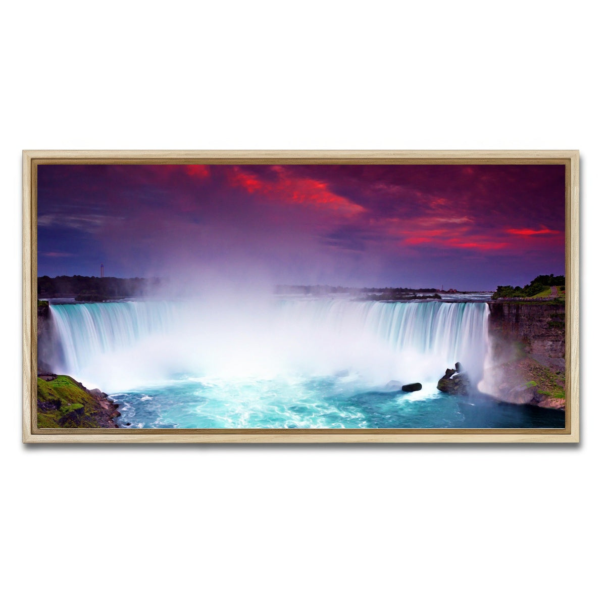 AUTO-MOCKUP WHITE | Niagara Falls | 1 Piece | Natural Framed Canvas | group=2x1