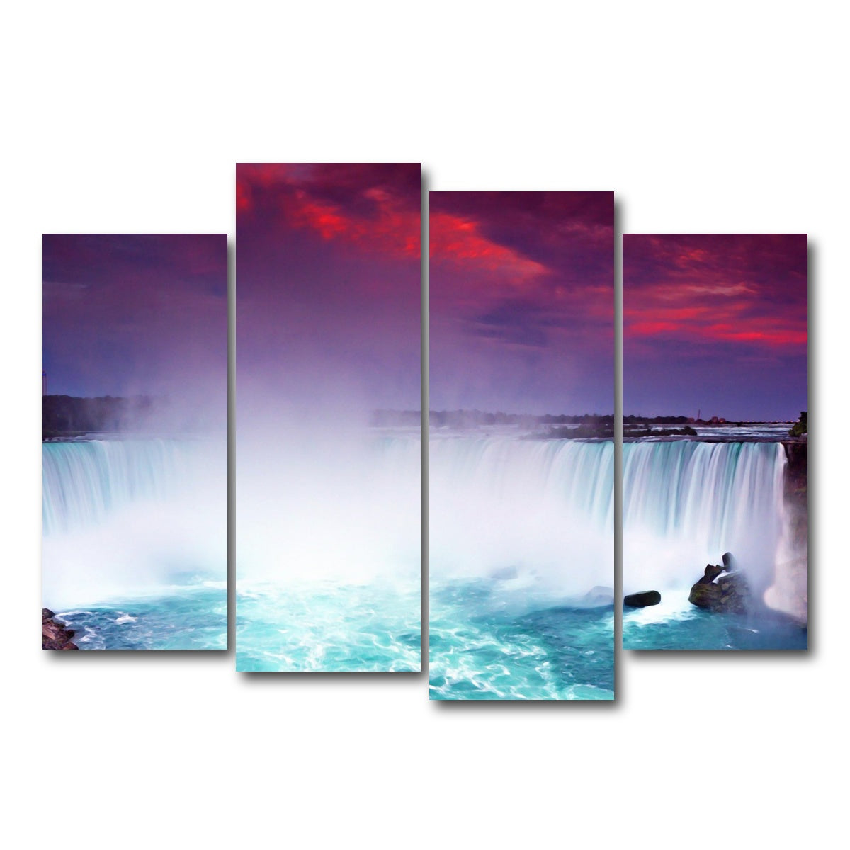 AUTO-MOCKUP WHITE | Niagara Falls | 4 Piece | Gallery Wrap Canvas | group=4_normal