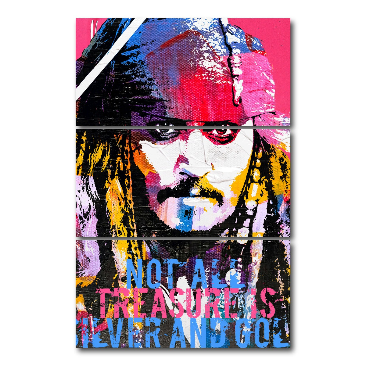 AUTO-MOCKUP WHITE | Not all Treasure | 3 Piece | Gallery Wrap Canvas | group=12x24_stacked