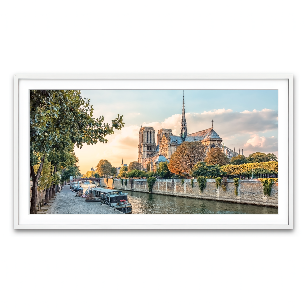 Framed Print 2x1 White