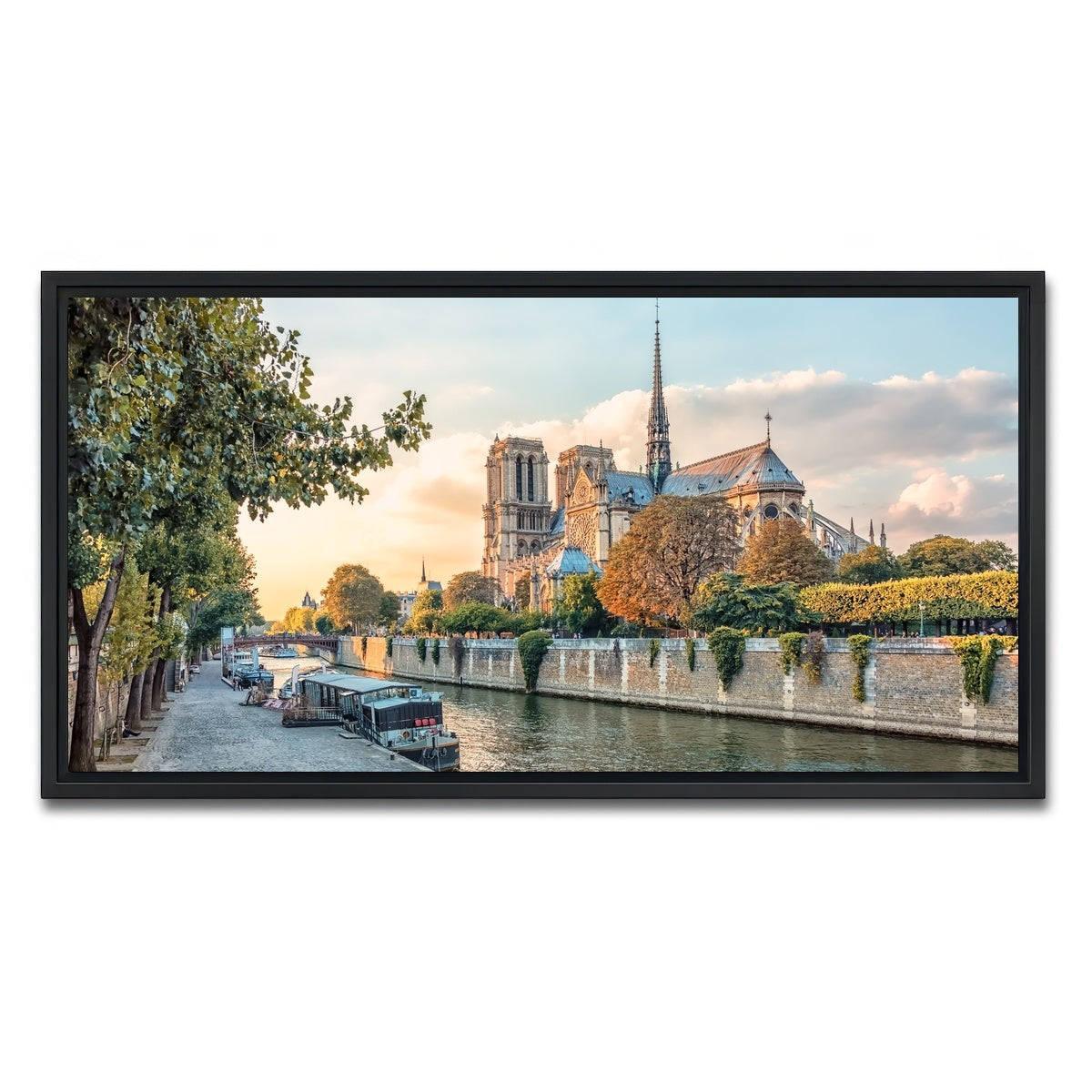 AUTO-MOCKUP WHITE | Notre Dame | 1 Piece | Black Framed Canvas | group=2x1
