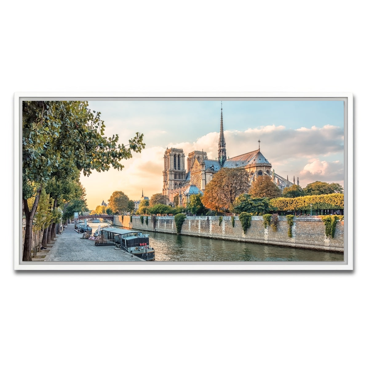 AUTO-MOCKUP WHITE | Notre Dame | 1 Piece | White Framed Canvas | group=2x1