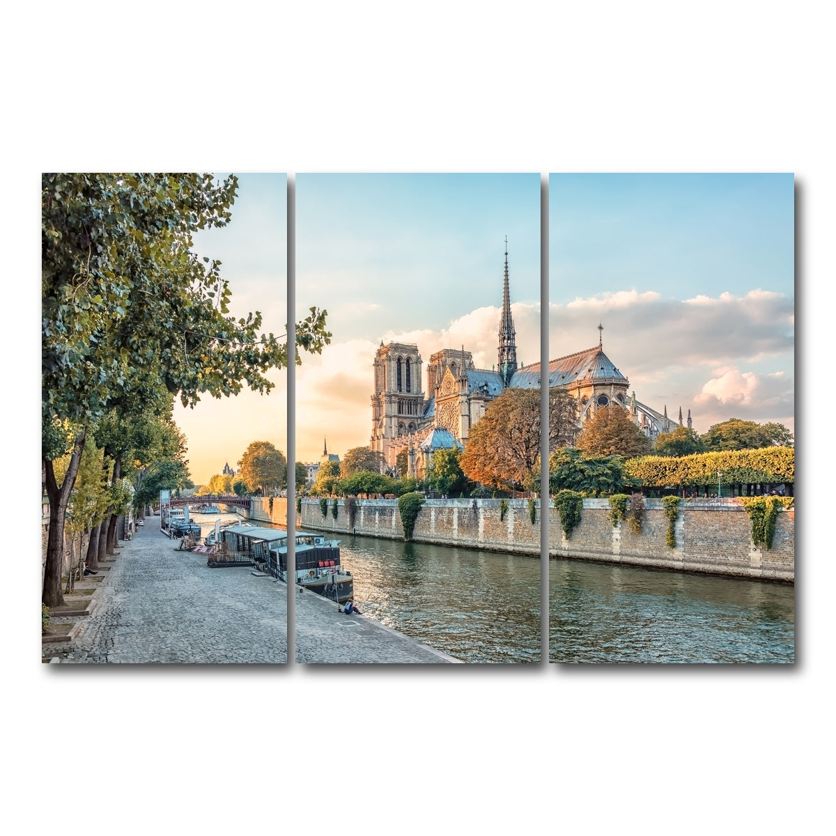 AUTO-MOCKUP WHITE | Notre Dame | 3 Piece | Gallery Wrap Canvas | group=12x24
