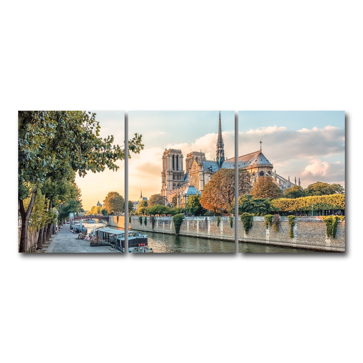 AUTO-MOCKUP WHITE | Notre Dame | 3 Piece | Gallery Wrap Canvas | group=18x24