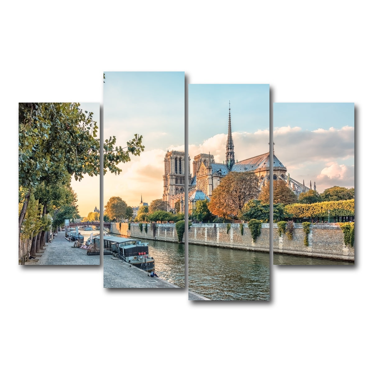 AUTO-MOCKUP WHITE | Notre Dame | 4 Piece | Gallery Wrap Canvas | group=4_short