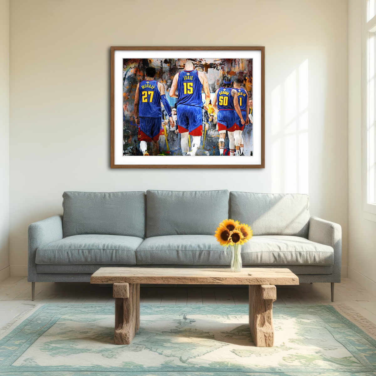AUTO-MOCKUP ROOM | Nuggets Core Four Wall Art