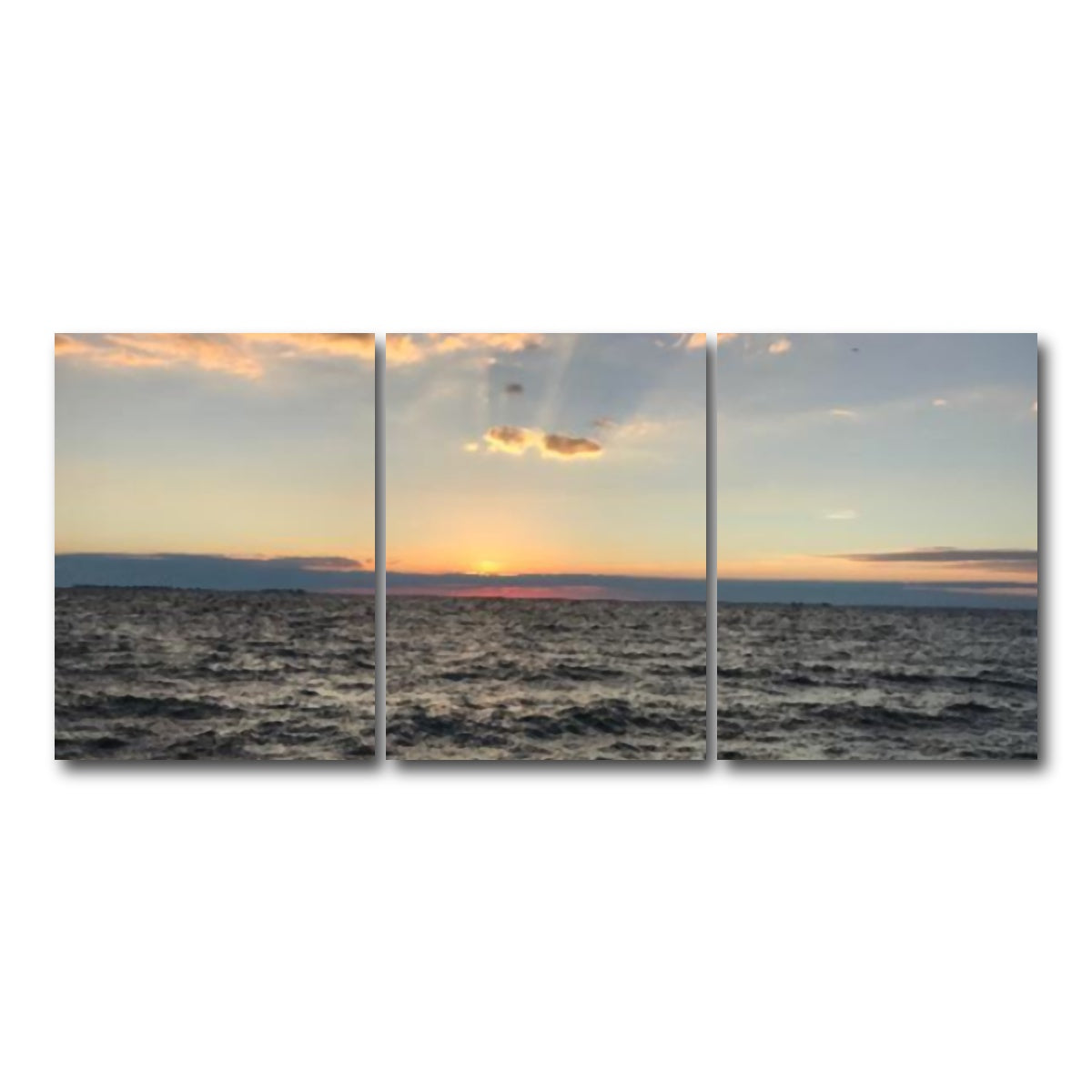 AUTO-MOCKUP WHITE | Ocean Sunset | 3 Piece | Gallery Wrap Canvas | group=18x24