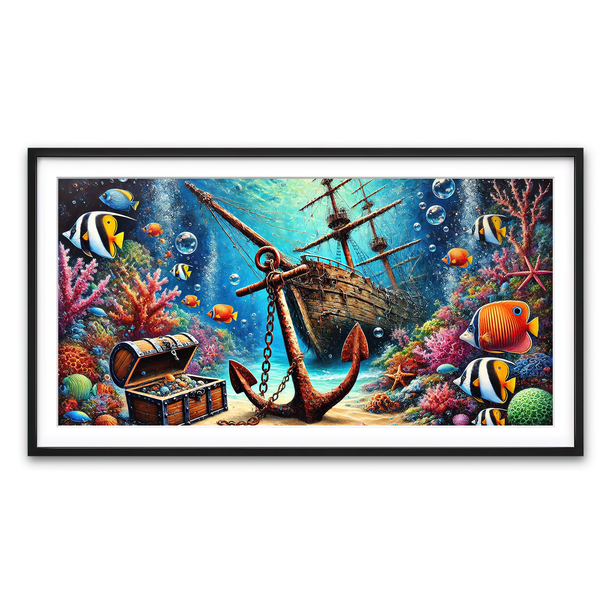 Framed Print 2x1 Black