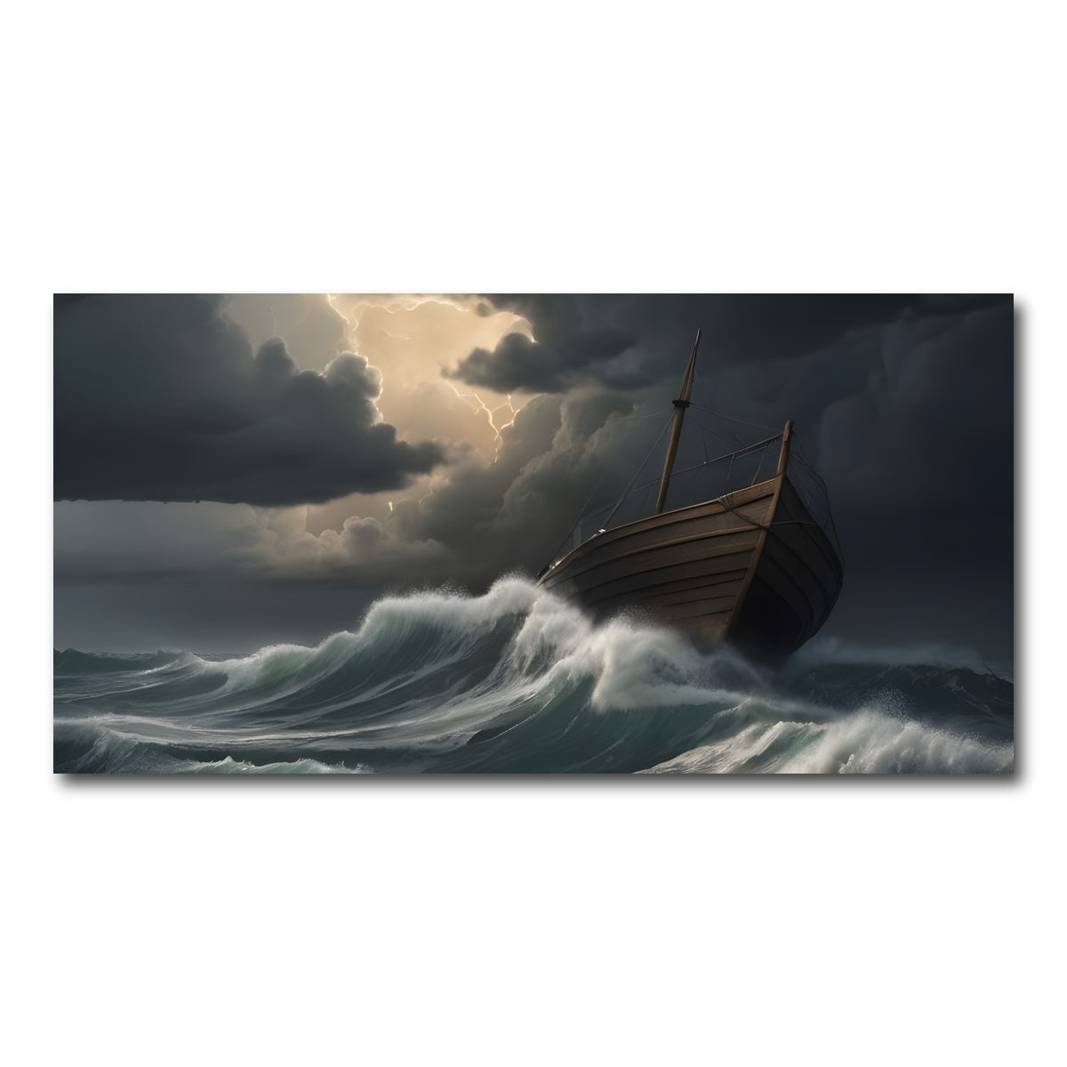 AUTO-MOCKUP WHITE | Old Wooden Ship | 1 Piece | Gallery Wrap Canvas | group=2x1