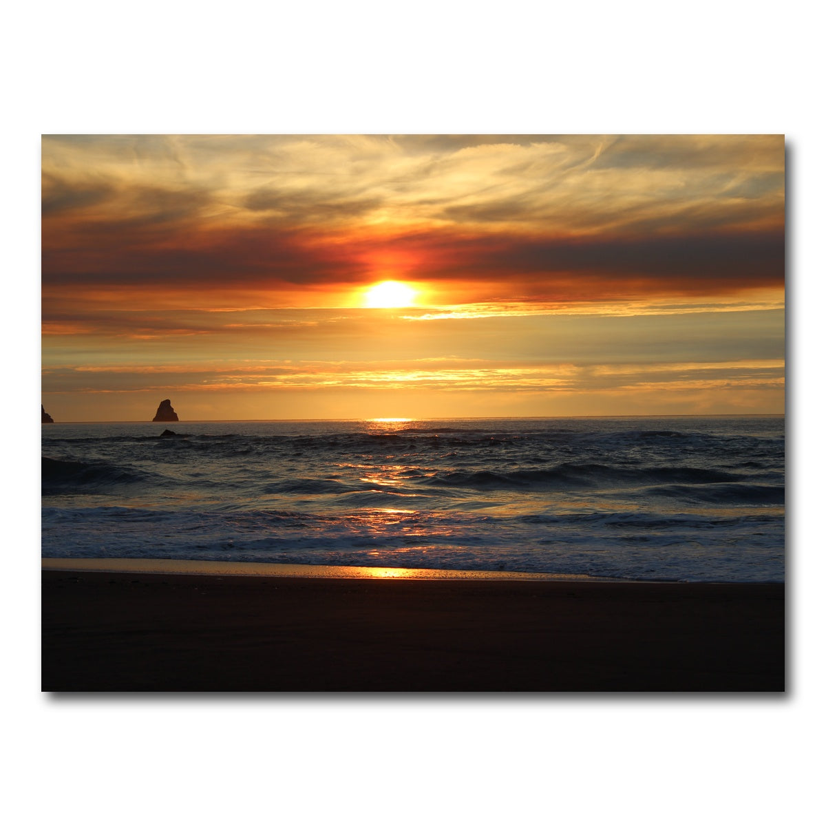 AUTO-MOCKUP WHITE | Oregon Coast Sunset | 1 Piece | Gallery Wrap Canvas | group=4x3