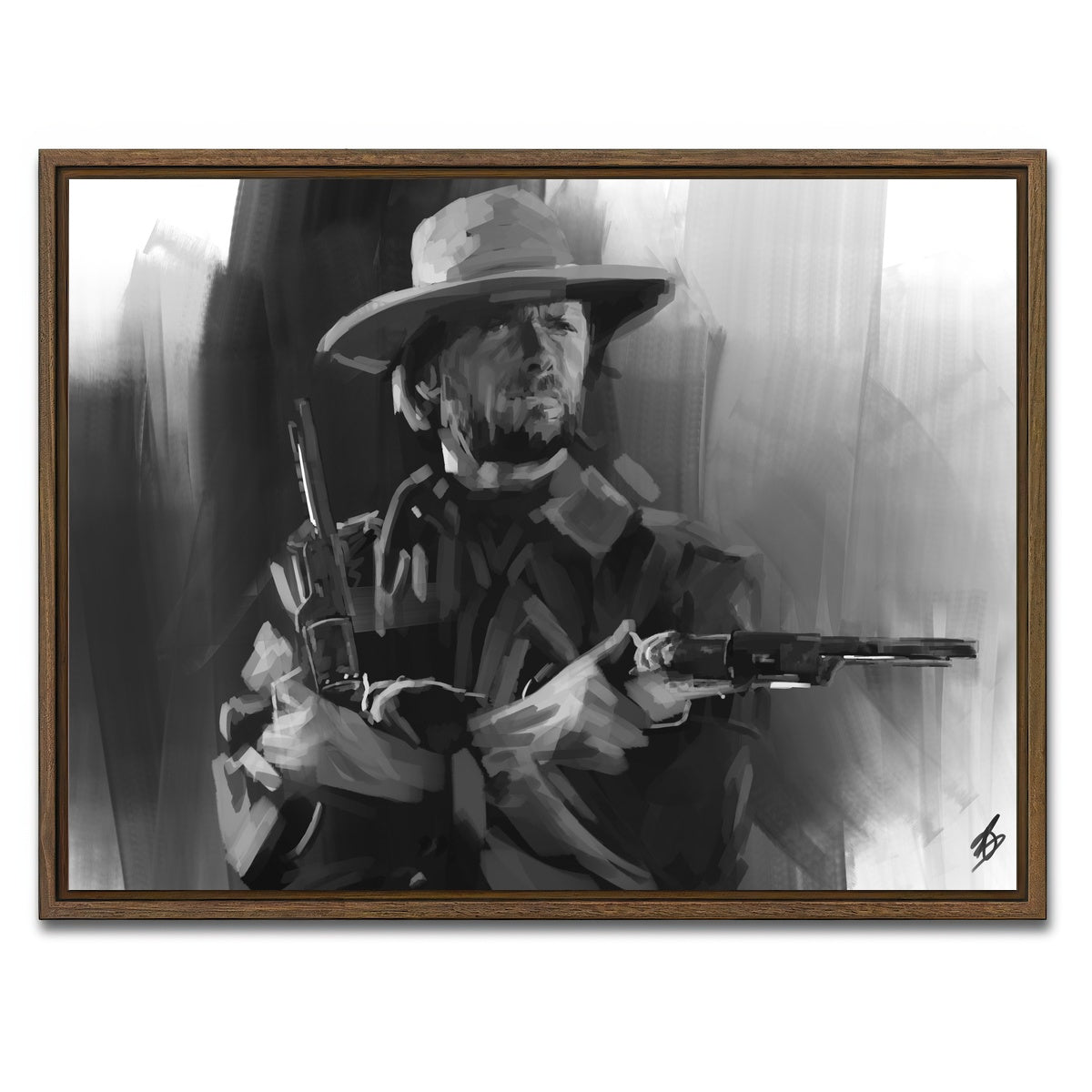 AUTO-MOCKUP WHITE | Outlaw | 1 Piece | Walnut Framed Canvas | group=4x3