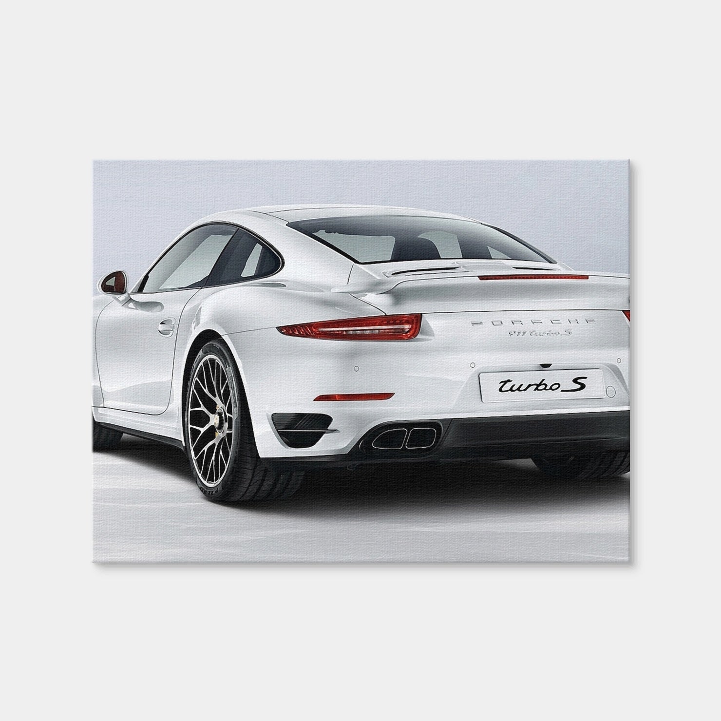 AUTO-MOCKUP WHITE | Porsche 911 Turbo S | 1 Piece | Gallery Wrap Canvas | group=4x3