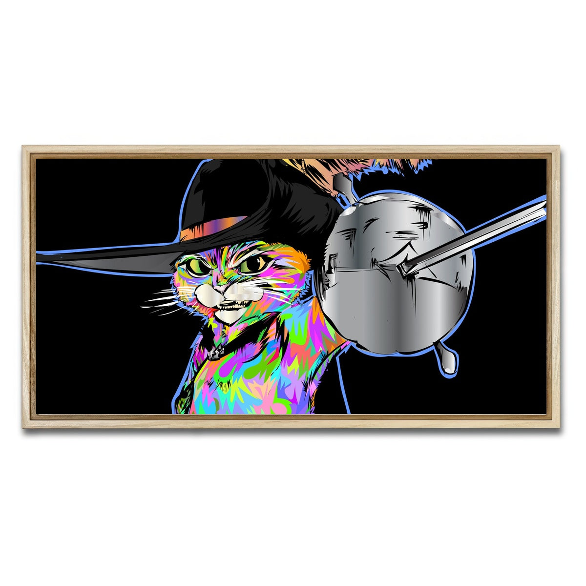 AUTO-MOCKUP WHITE | PUSS AND BOOTS | 1 Piece | Natural Framed Canvas | group=2x1