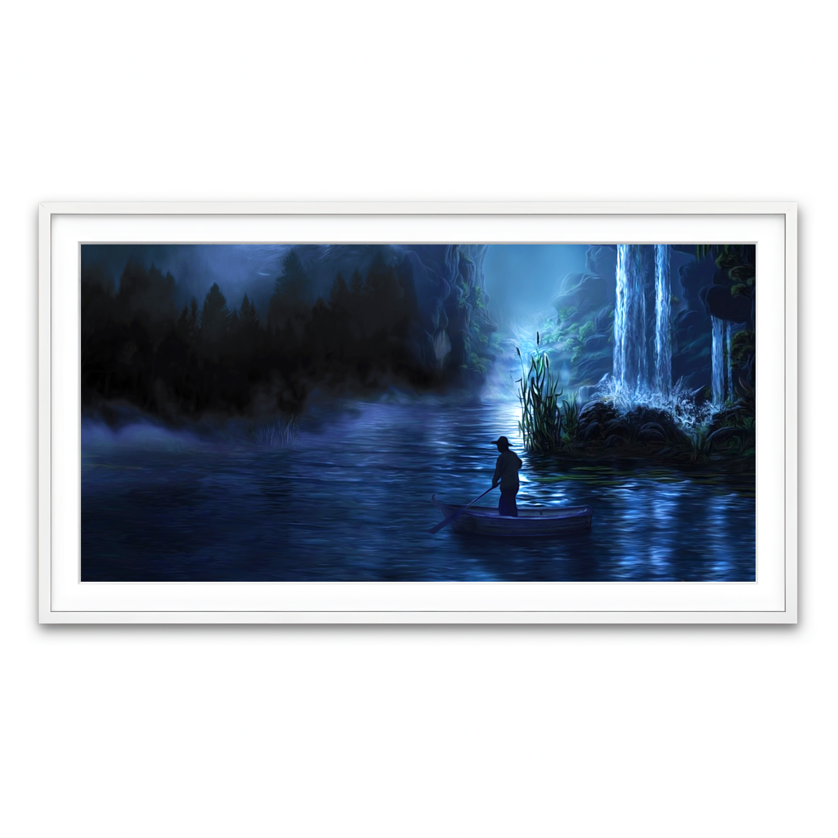 Framed Print 2x1 White