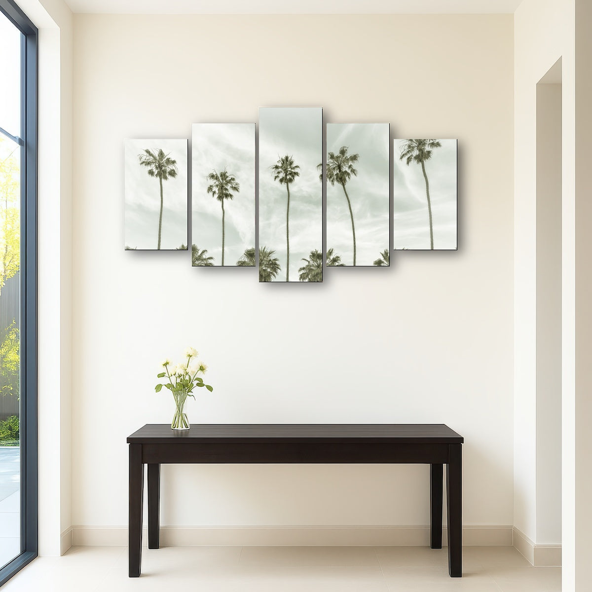 Palm Trees and Clouds Wall Art