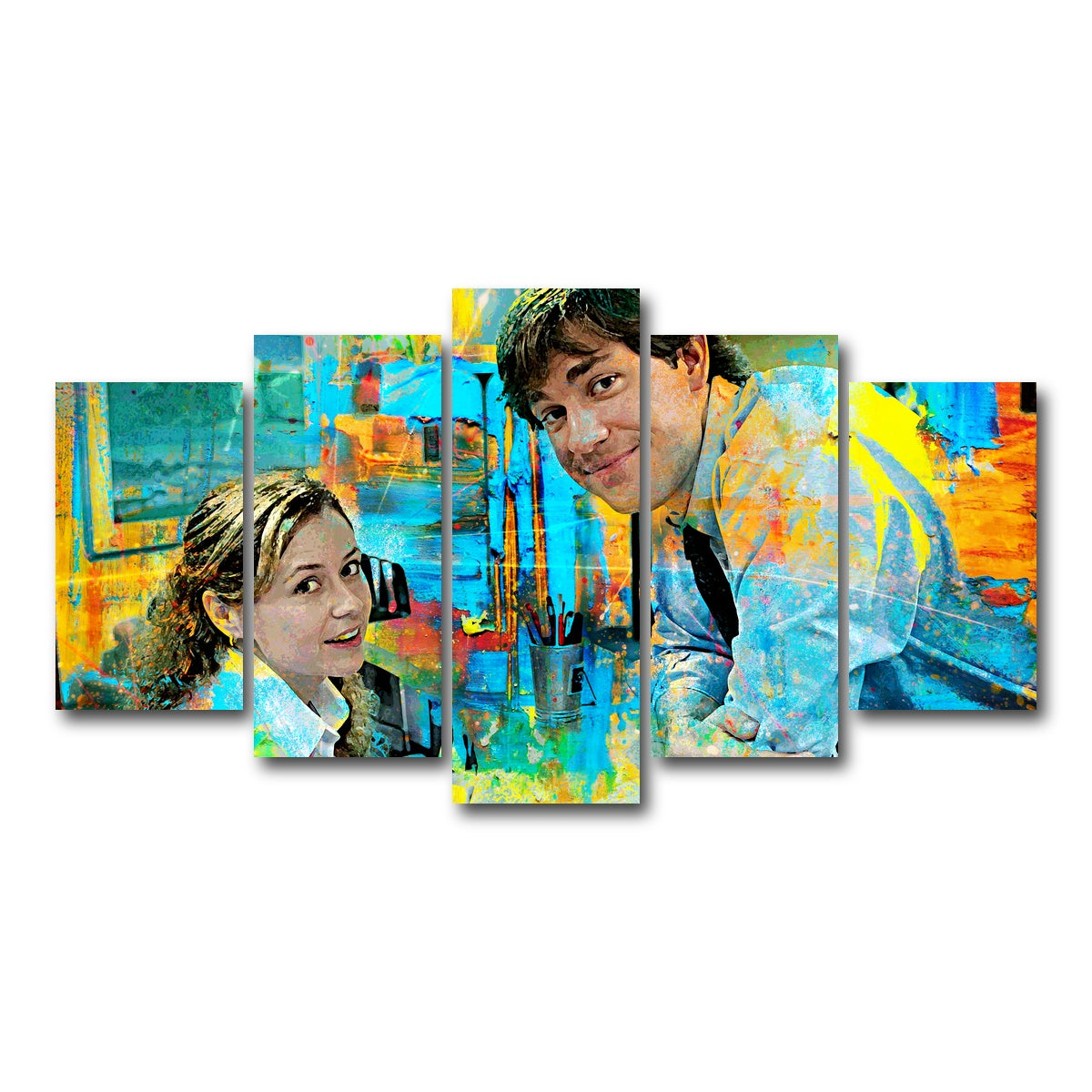 AUTO-MOCKUP WHITE | Pam & Jim | 5 Piece | Gallery Wrap Canvas | group=5_normal