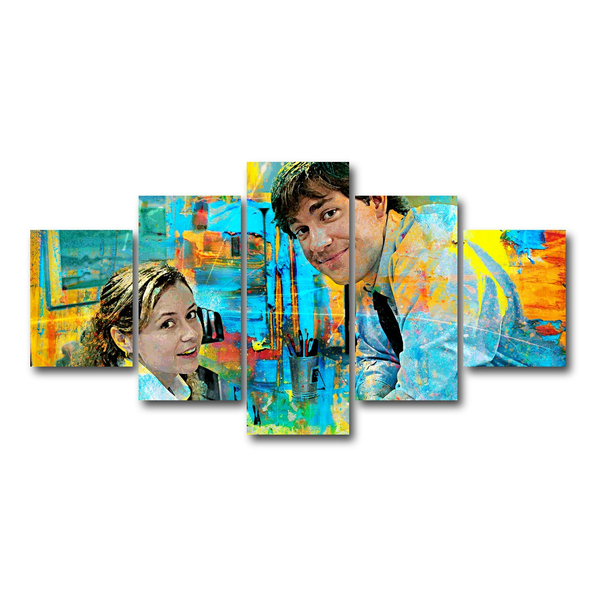 AUTO-MOCKUP WHITE | Pam & Jim | 5 Piece | Gallery Wrap Canvas | group=5_short