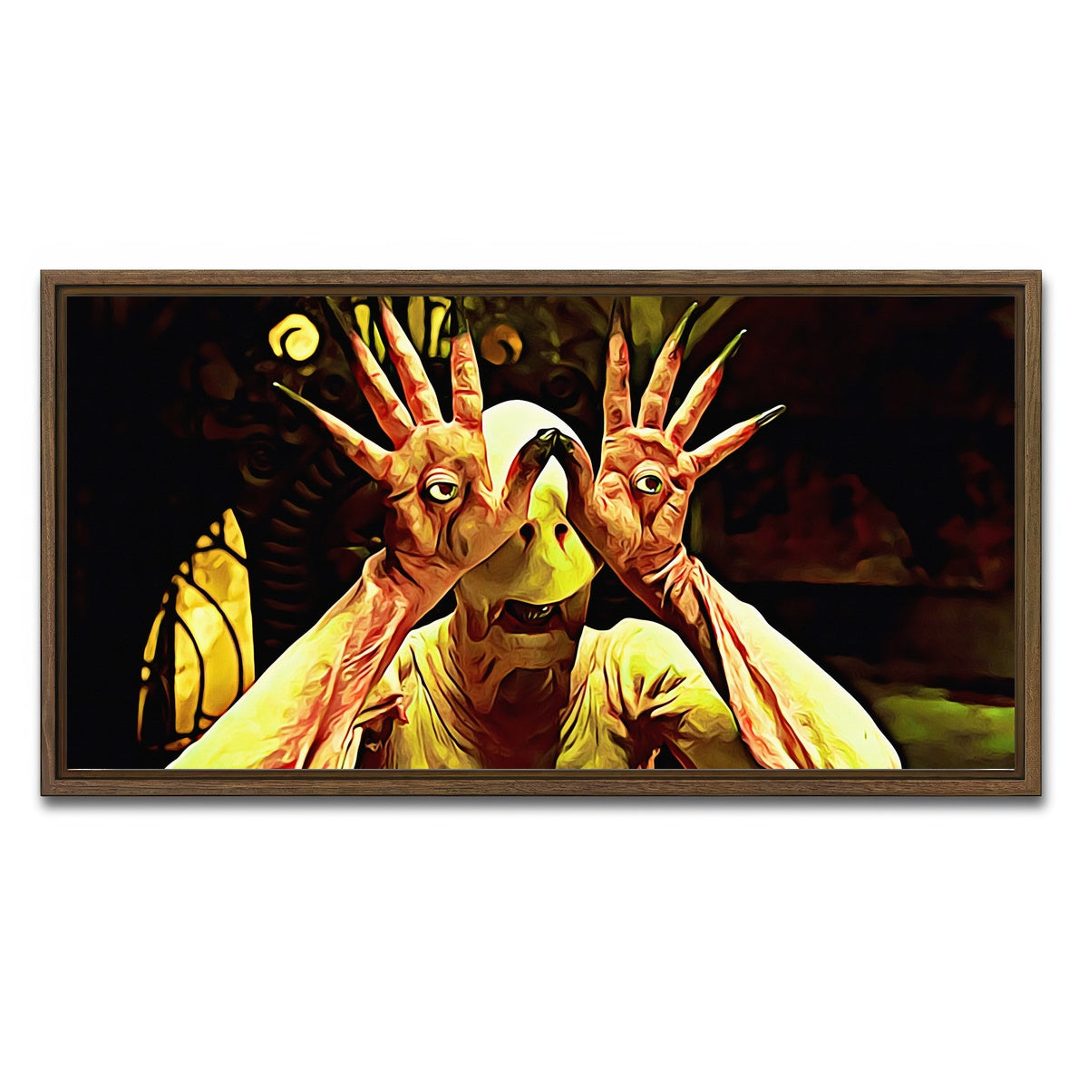 AUTO-MOCKUP WHITE | Pan's labyrinth | 1 Piece | Walnut Framed Canvas | group=2x1