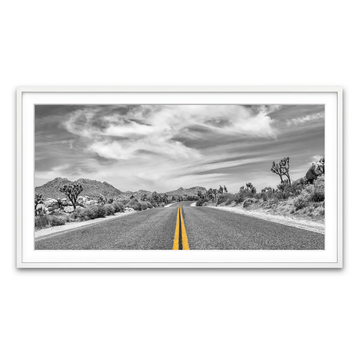 Framed Print 2x1 White