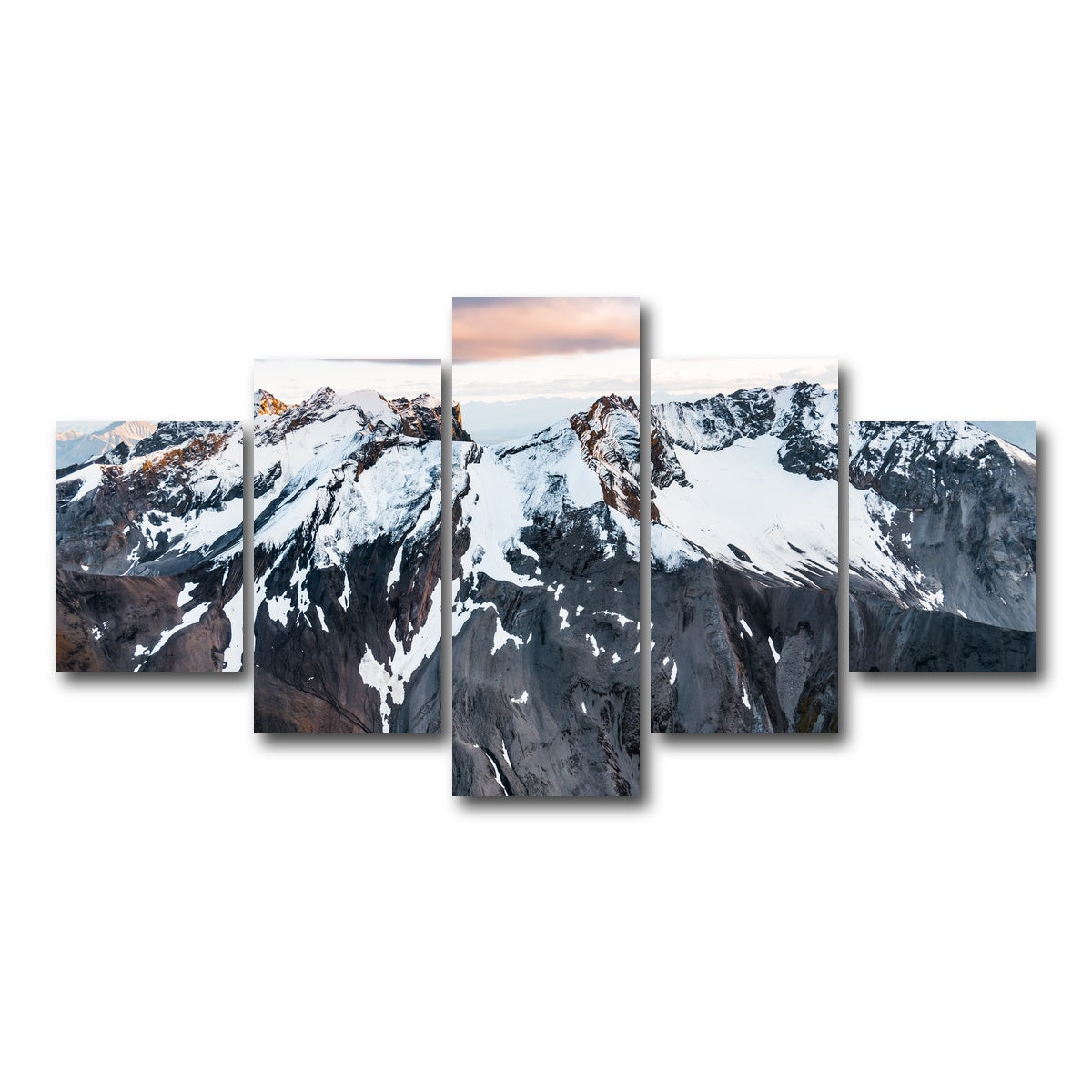 AUTO-MOCKUP WHITE | Pastel Mountaintop | 5 Piece | Gallery Wrap Canvas | group=5_short