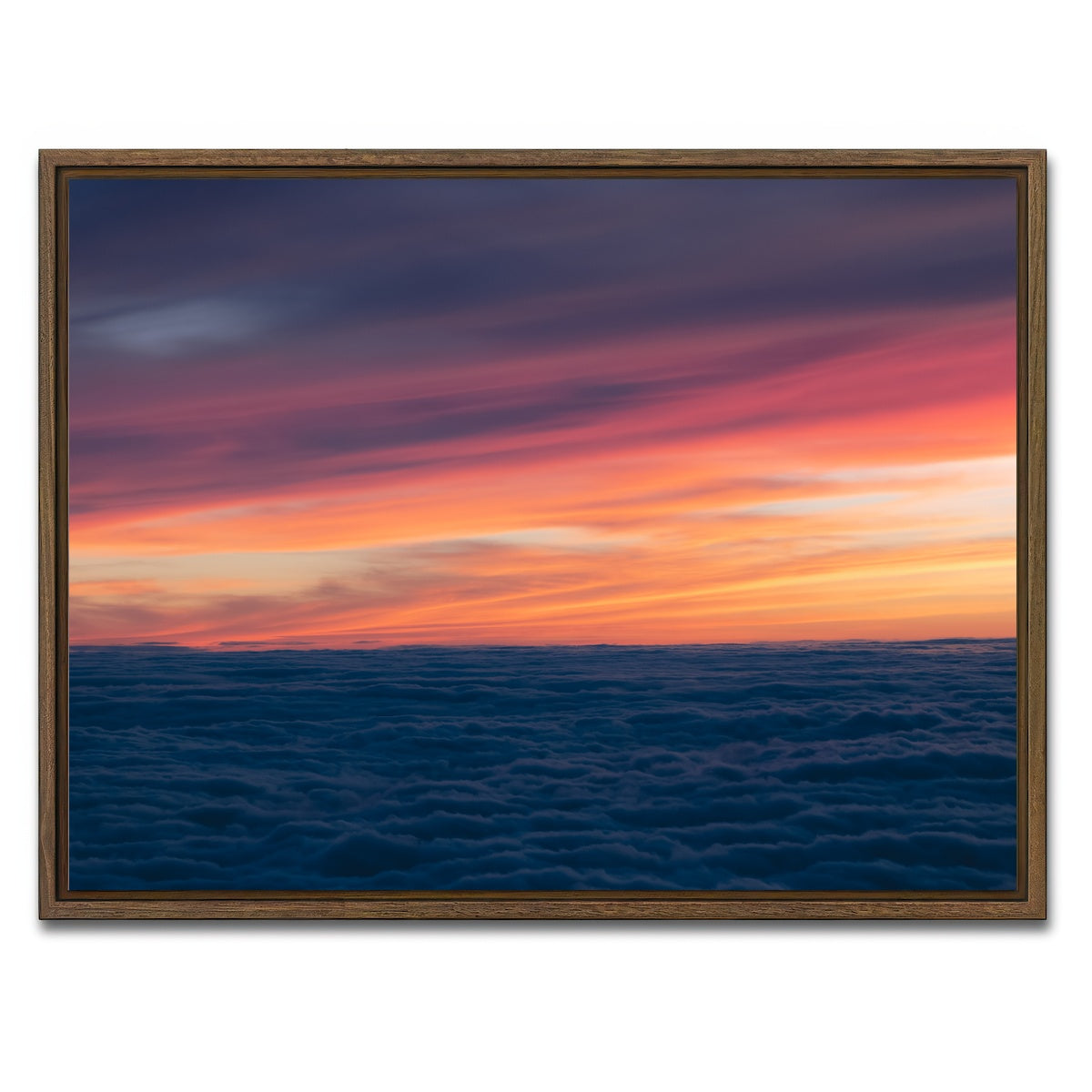 AUTO-MOCKUP WHITE | Pastel Sky | 1 Piece | Walnut Framed Canvas | group=4x3