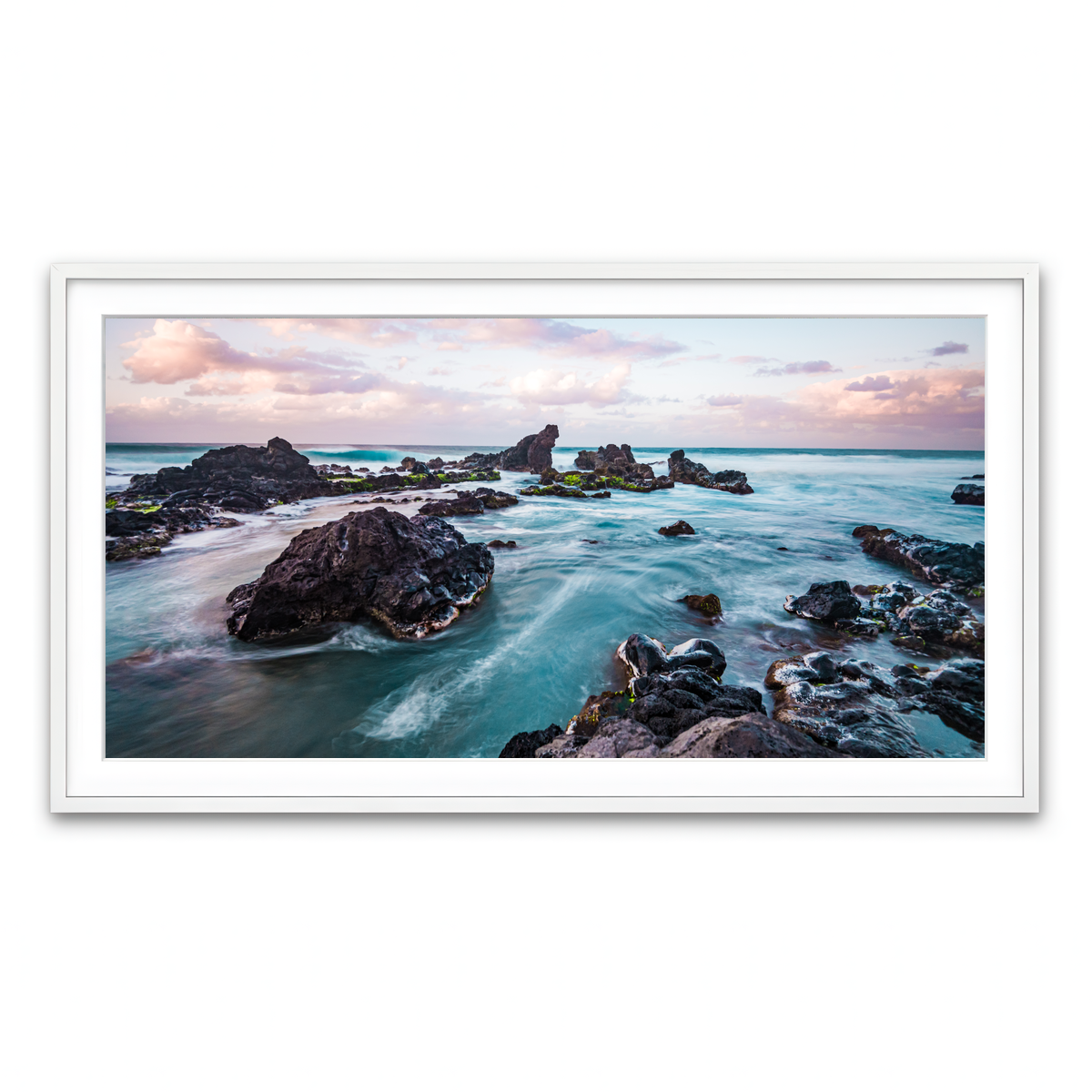 Framed Print 2x1 White