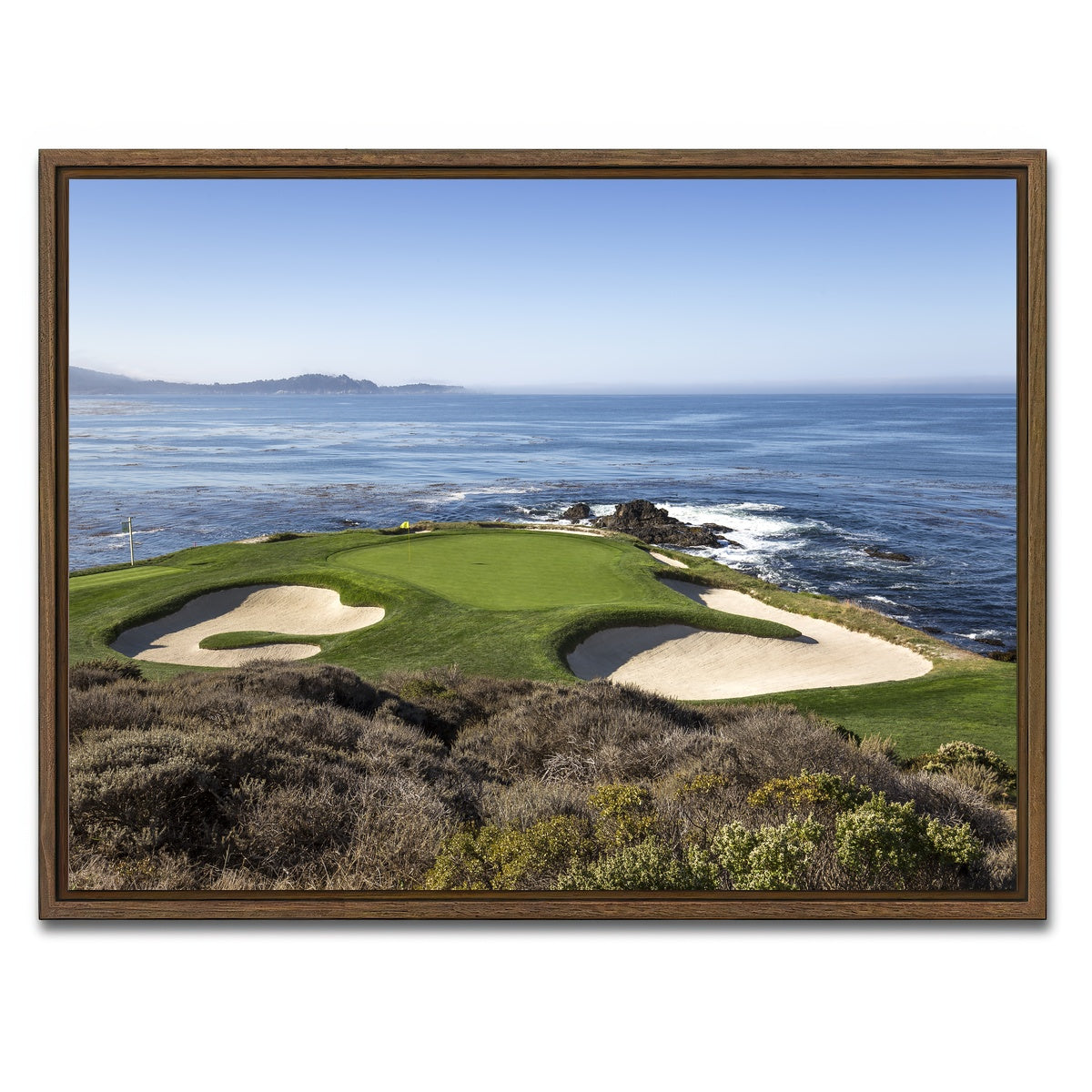 AUTO-MOCKUP WHITE | Pebble Beach Canvas | 1 Piece | Walnut Framed Canvas | group=4x3
