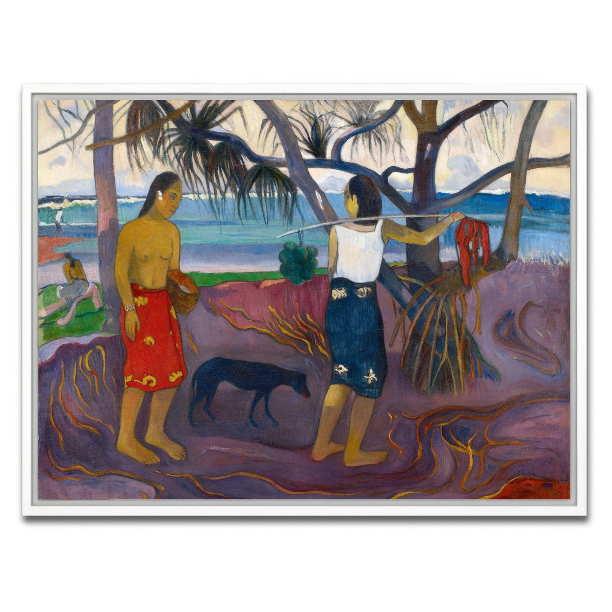 AUTO-MOCKUP WHITE | People in Landscape | 1 Piece | White Framed Canvas | group=4x3