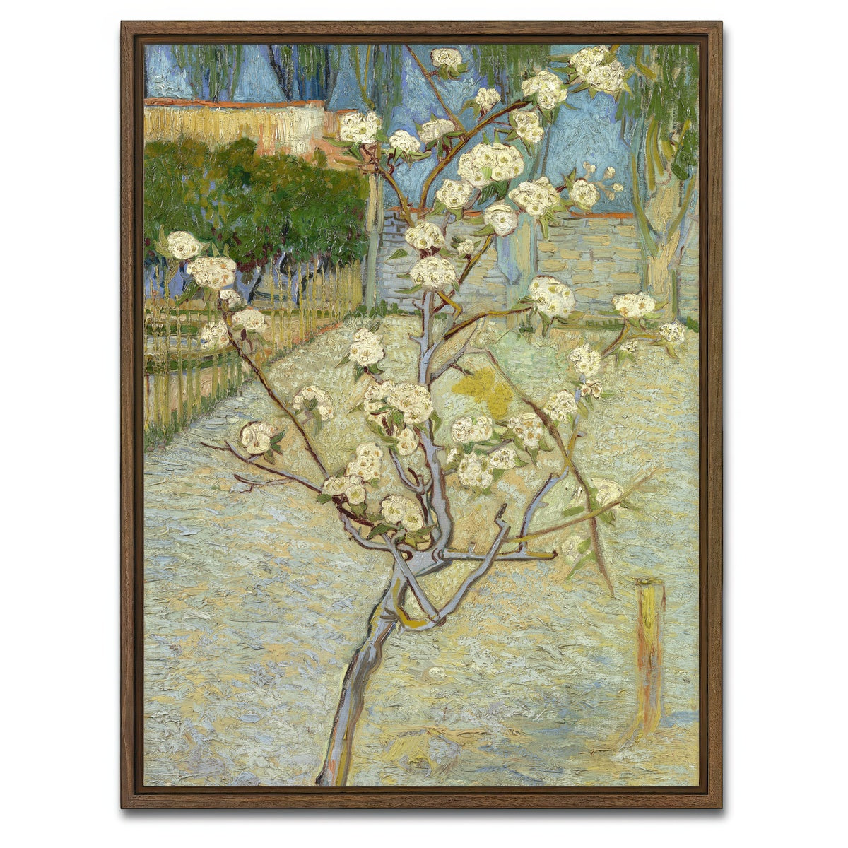 AUTO-MOCKUP WHITE | Perenboompje in bloei | 1 Piece | Walnut Framed Canvas | group=3x4