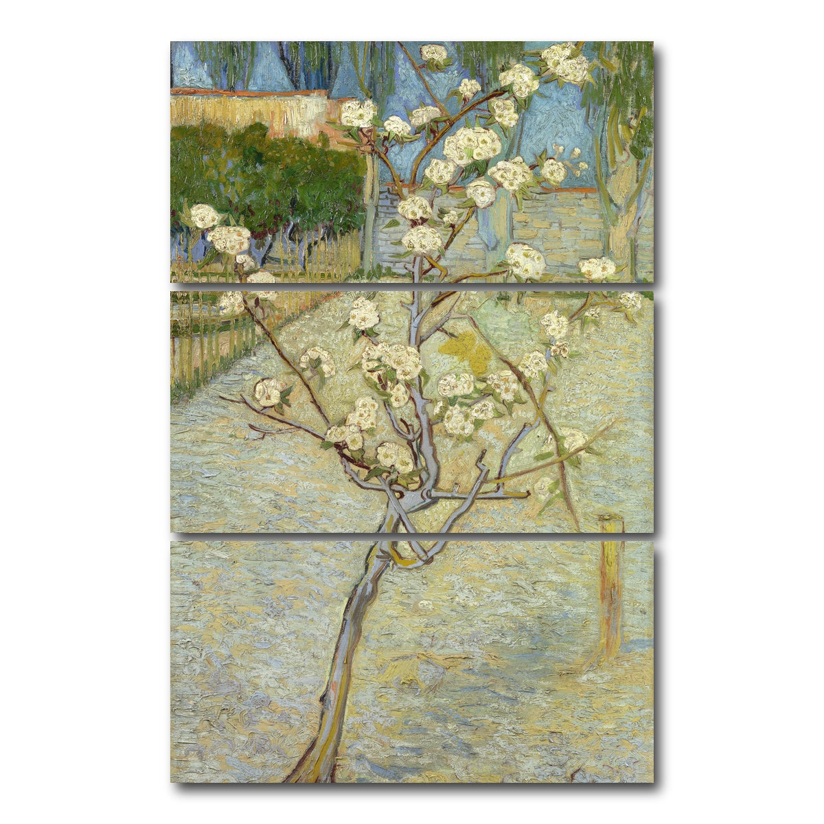 AUTO-MOCKUP WHITE | Perenboompje in bloei | 3 Piece | Gallery Wrap Canvas | group=12x24_stacked