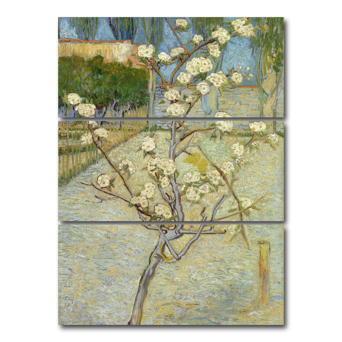 AUTO-MOCKUP WHITE | Perenboompje in bloei | 3 Piece | Gallery Wrap Canvas | group=8x18_stacked