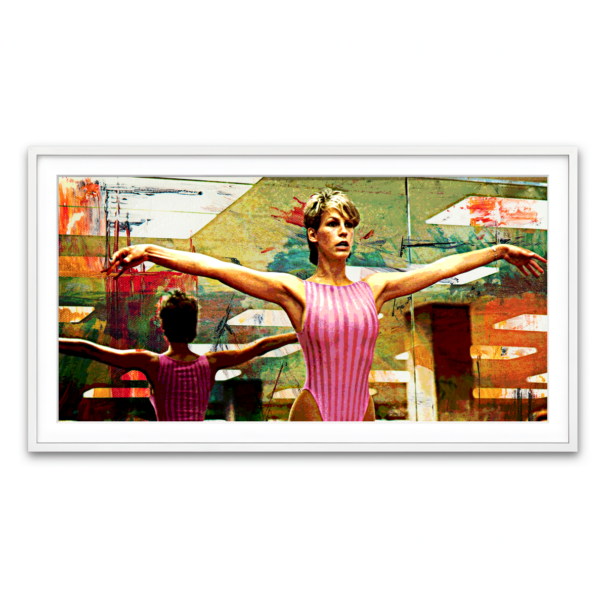 Framed Print 2x1 White