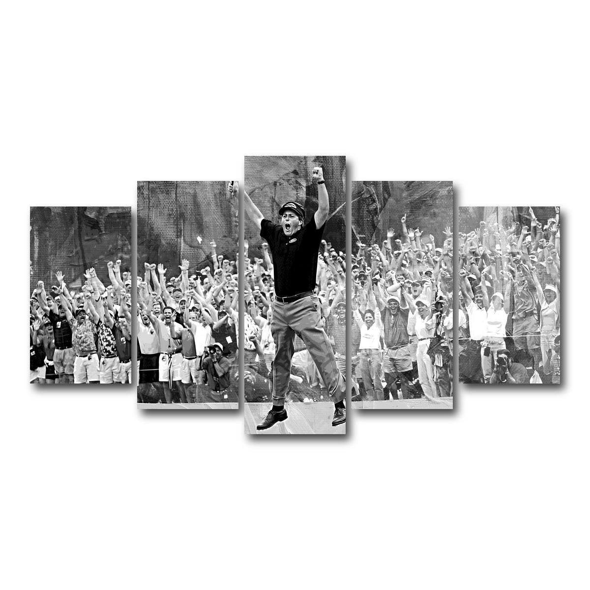 AUTO-MOCKUP WHITE | Phil Mickelson Grayscale | 5 Piece | Gallery Wrap Canvas | group=5_normal
