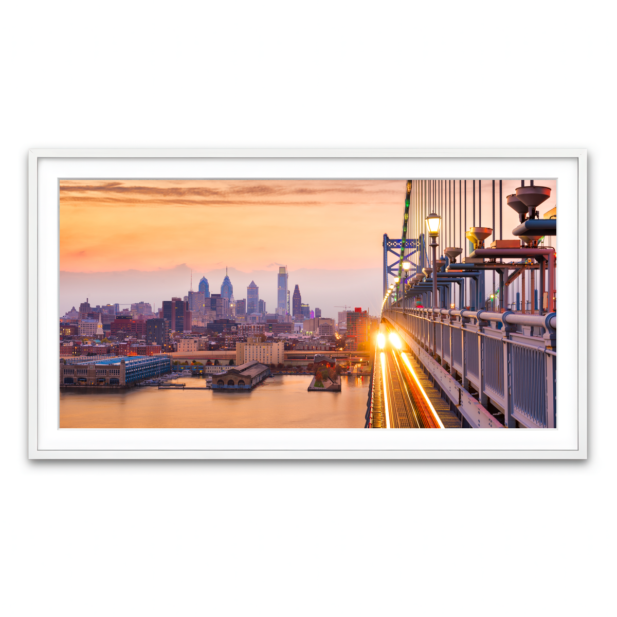 Framed Print 2x1 White