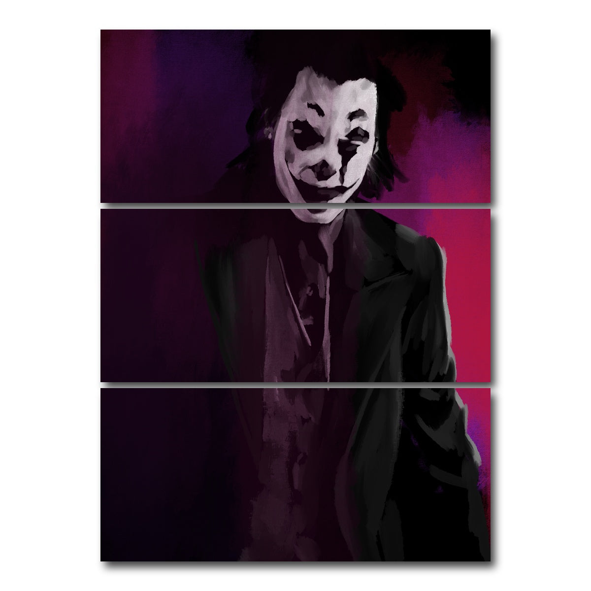 AUTO-MOCKUP WHITE | Phoenix Joker | 3 Piece | Gallery Wrap Canvas | group=8x18_stacked