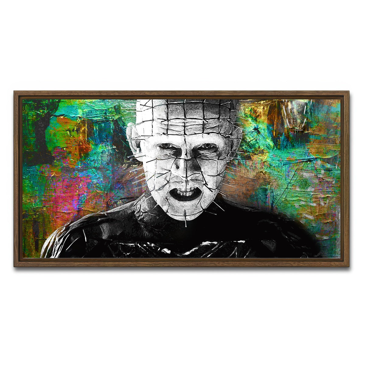 AUTO-MOCKUP WHITE | Pinhead | 1 Piece | Walnut Framed Canvas | group=2x1