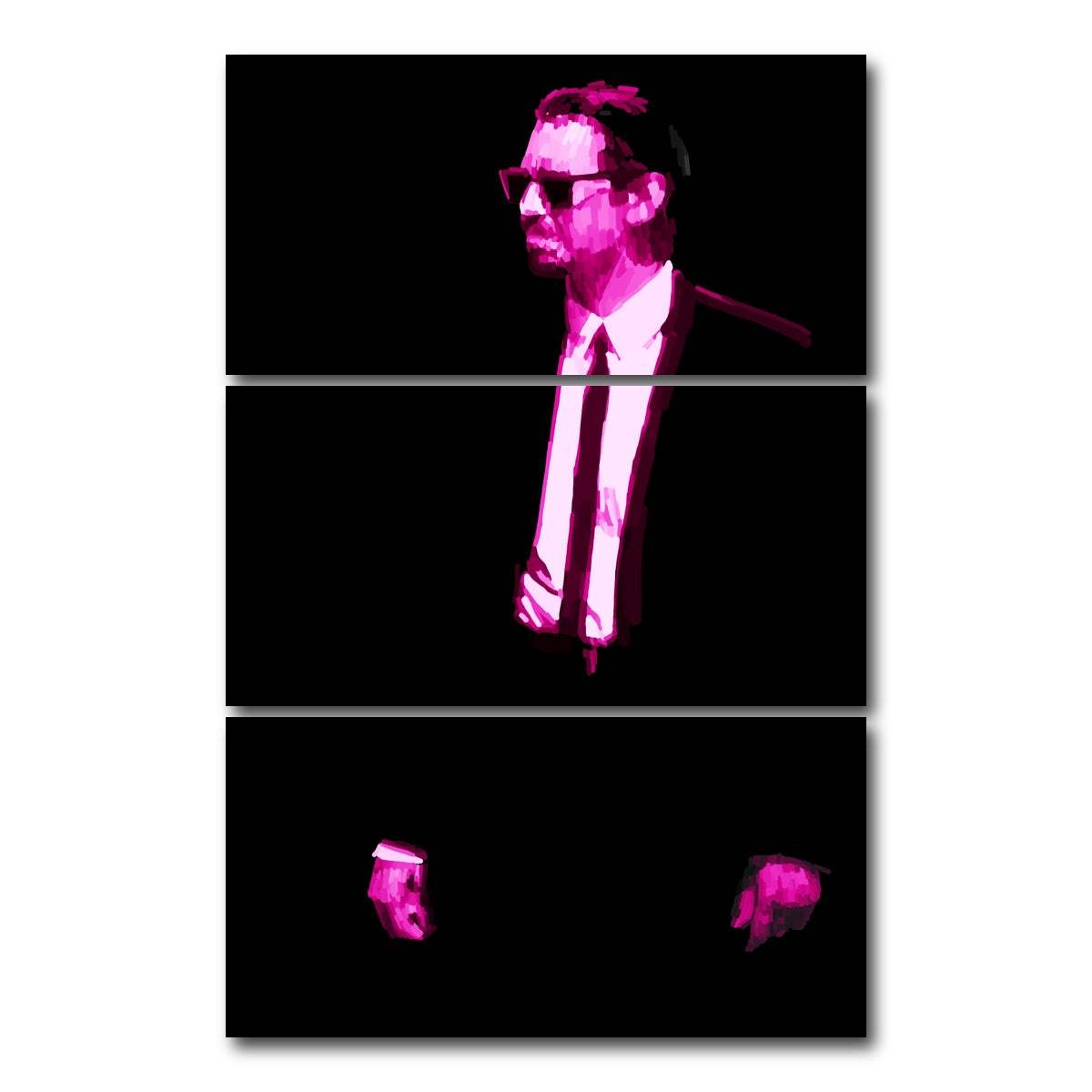 AUTO-MOCKUP WHITE | Pink | 3 Piece | Gallery Wrap Canvas | group=12x24_stacked