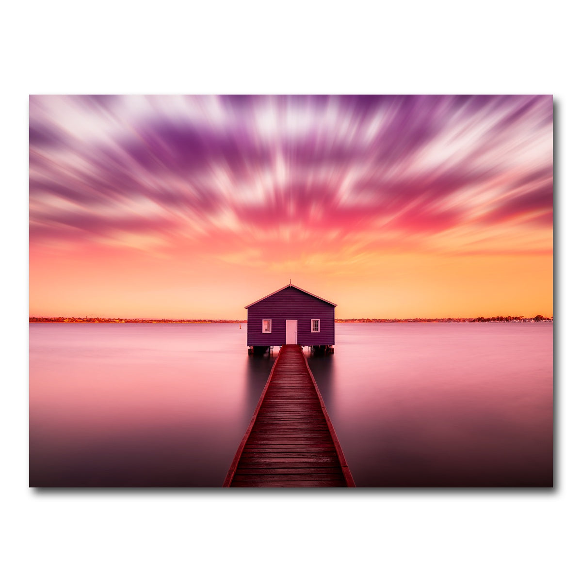 Pink Lake House Wall Art