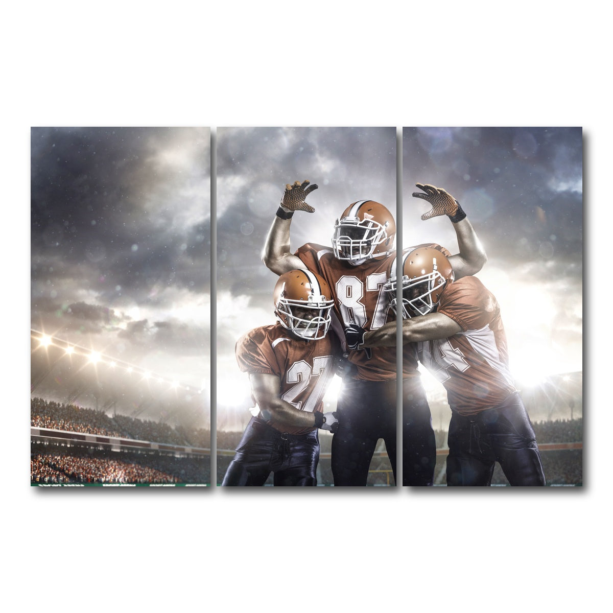 AUTO-MOCKUP WHITE | Players in Action | 3 Piece | Gallery Wrap Canvas | group=12x24