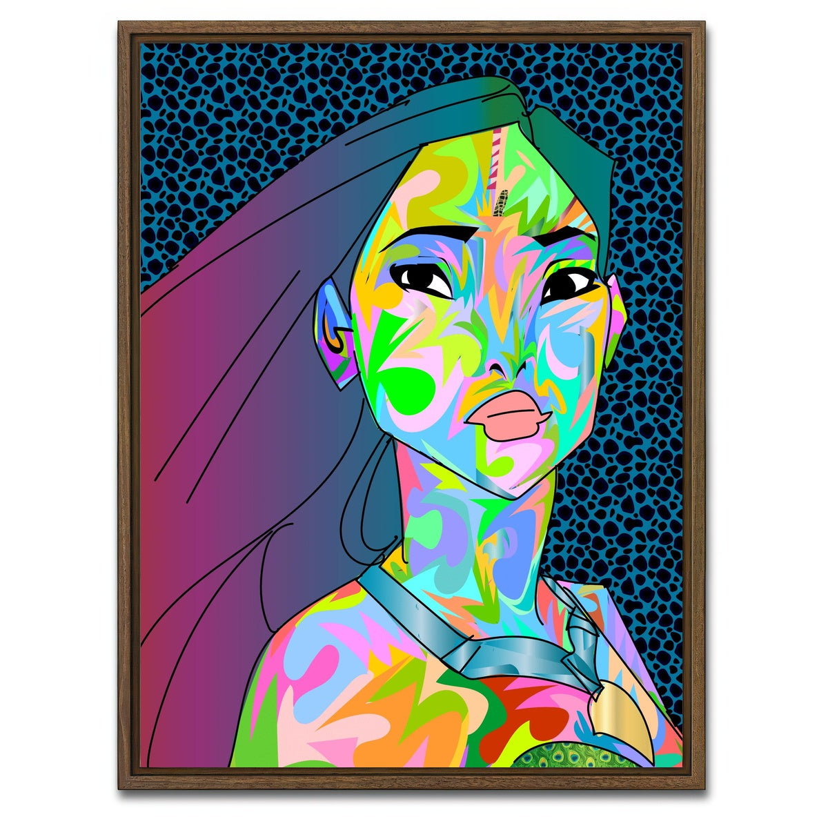 AUTO-MOCKUP WHITE | Pocahontas | 1 Piece | Walnut Framed Canvas | group=3x4