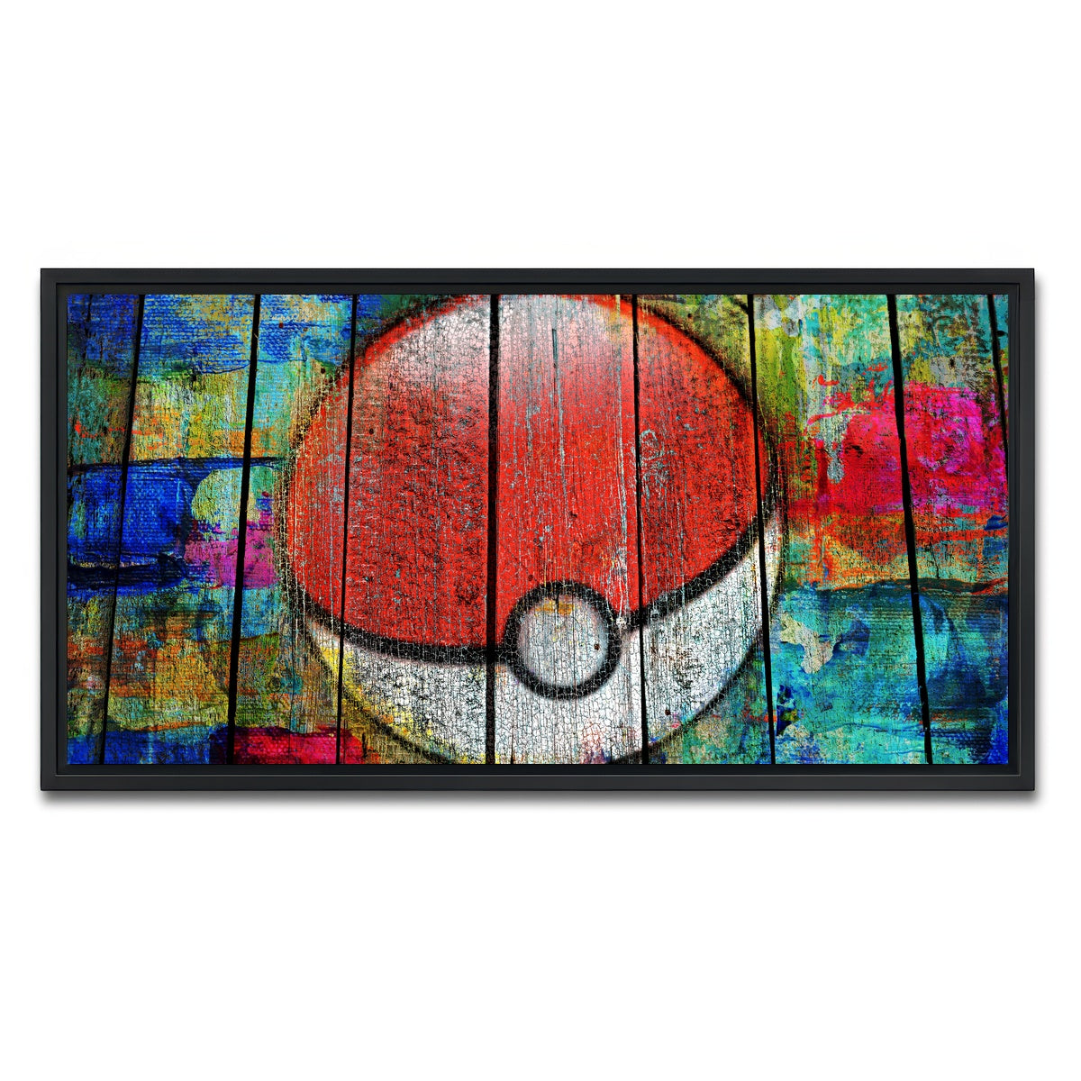 AUTO-MOCKUP WHITE | PokeBall | 1 Piece | Black Framed Canvas | group=2x1