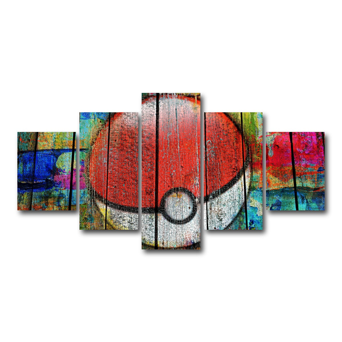 AUTO-MOCKUP WHITE | PokeBall | 5 Piece | Gallery Wrap Canvas | group=5_short