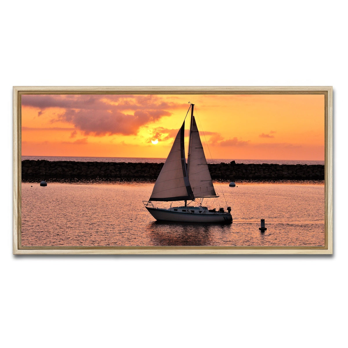AUTO-MOCKUP WHITE | Portifino Redondo Beach | 1 Piece | Natural Framed Canvas | group=2x1