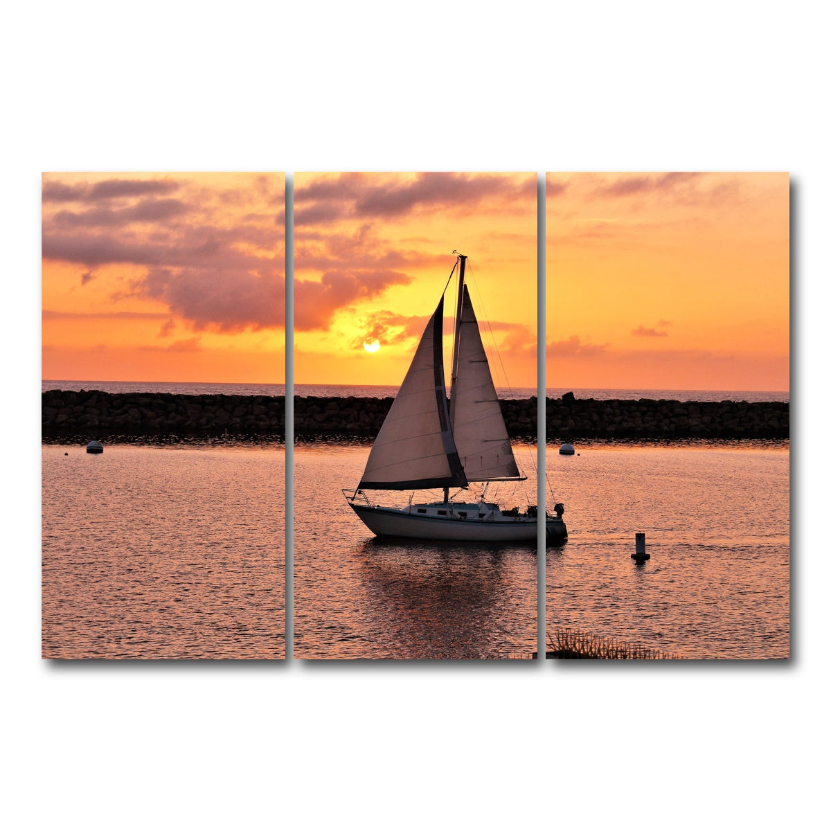 AUTO-MOCKUP WHITE | Portifino Redondo Beach | 3 Piece | Gallery Wrap Canvas | group=12x24