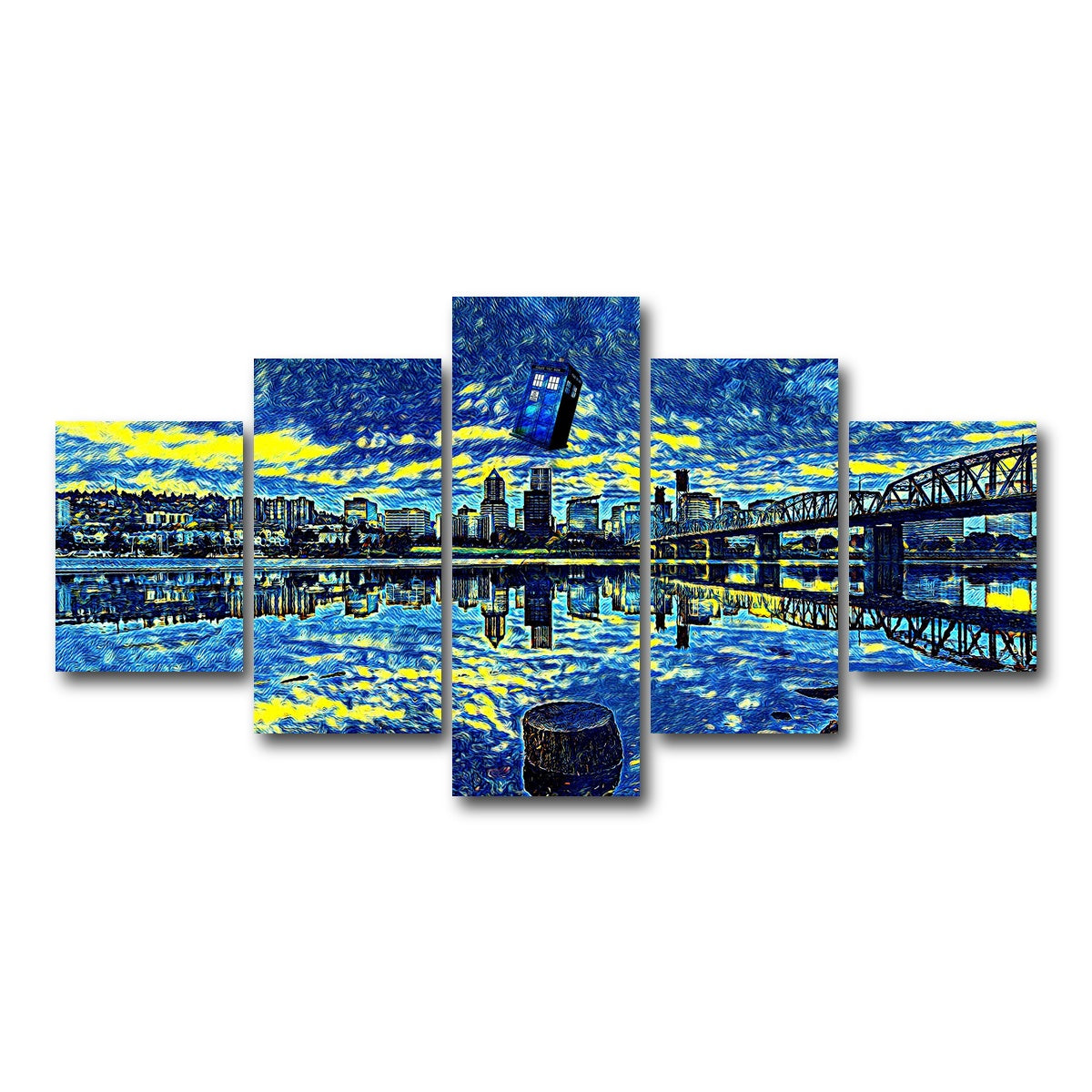 AUTO-MOCKUP WHITE | Portland Who | 5 Piece | Gallery Wrap Canvas | group=5_short