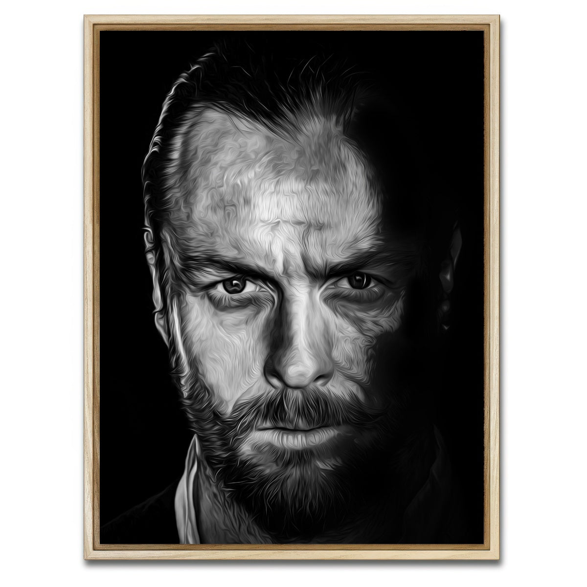 AUTO-MOCKUP WHITE | Portrait black sails | 1 Piece | Natural Framed Canvas | group=3x4